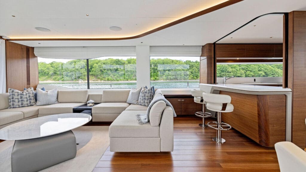 2023 Princess Y85 Raw Bar Interior